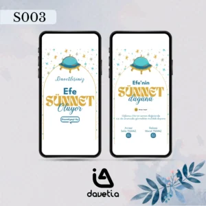 S003 Dijital Sünnet Düğün Davetiyesi