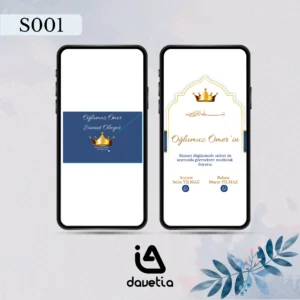 S001 Dijital Sünnet Düğün Davetiyesi